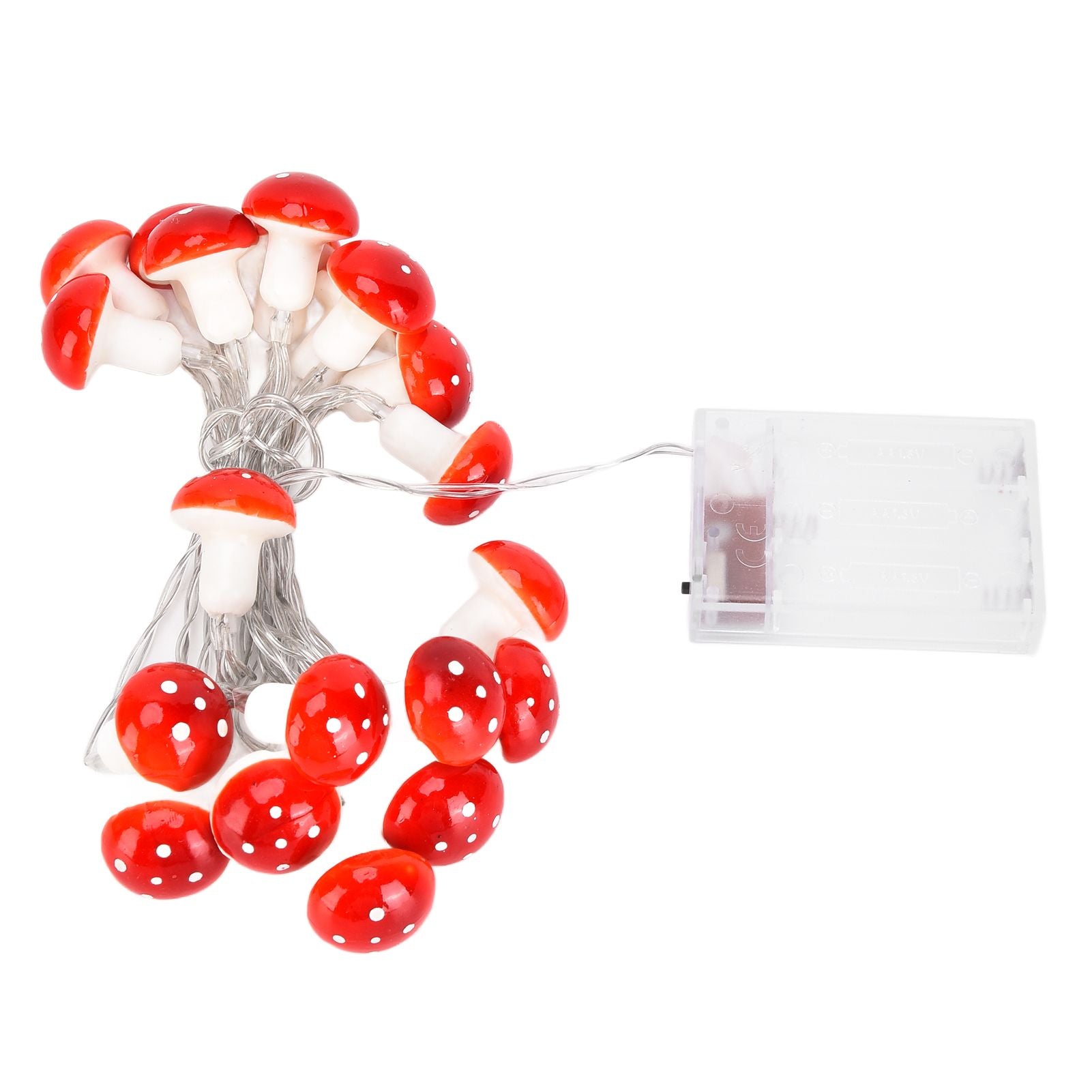 LED Light String 7.2ft 20 Red Muschroom Dedor LED String Light for Christmas Indoor Outdoor Decoration V1294-YM0523-3119210260511