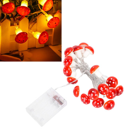 LED Light String 7.2ft 20 Red Muschroom Dedor LED String Light for Christmas Indoor Outdoor Decoration V1294-YM0523-3119210260511