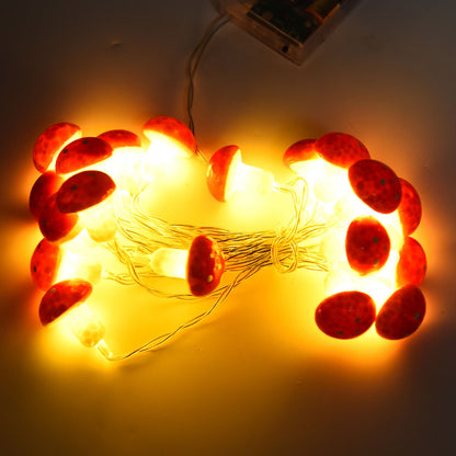 LED Light String 7.2ft 20 Red Muschroom Dedor LED String Light for Christmas Indoor Outdoor Decoration V1294-YM0523-3119210260511