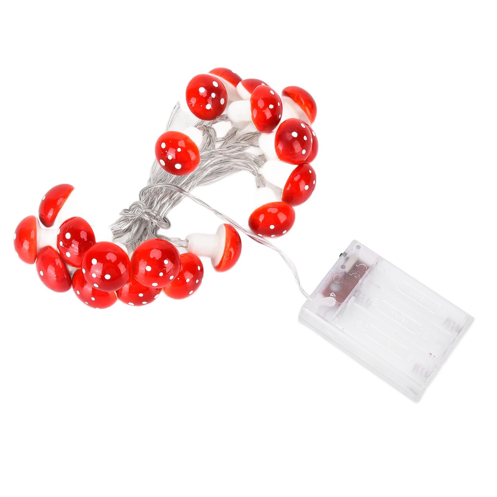 LED Light String 7.2ft 20 Red Muschroom Dedor LED String Light for Christmas Indoor Outdoor Decoration V1294-YM0523-3119210260511