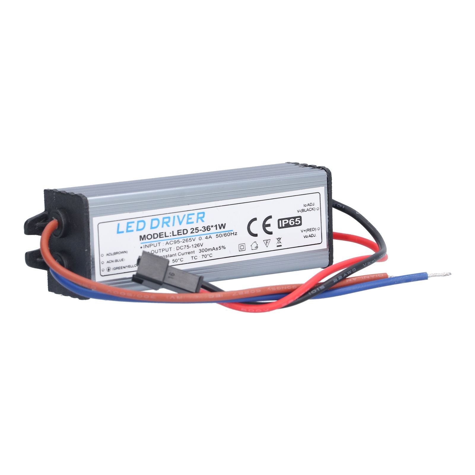 LED Driver Light Transformer DIY Lamp Driving Power Supply AC95-265V DC75-126V 25-36x1W 300mA V1294-YM0523-3119210261011