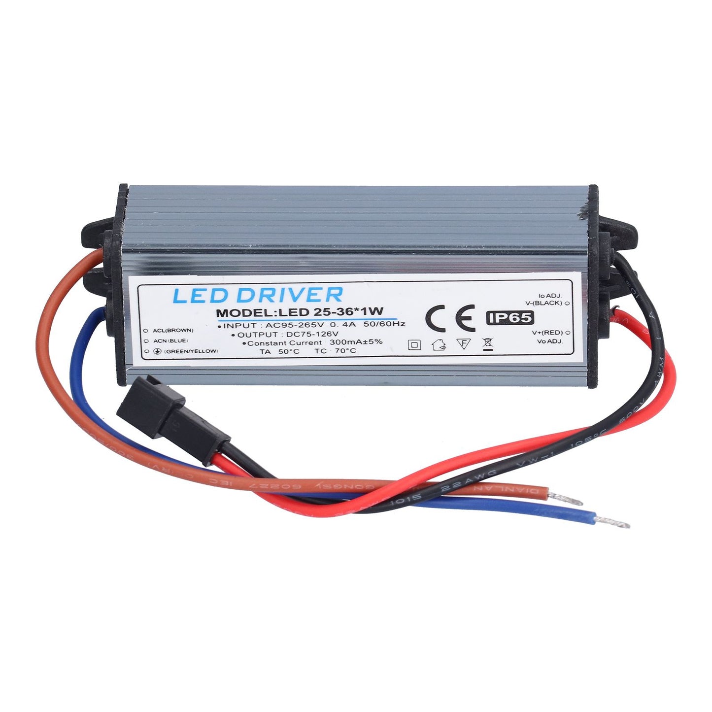 LED Driver Light Transformer DIY Lamp Driving Power Supply AC95-265V DC75-126V 25-36x1W 300mA V1294-YM0523-3119210261011