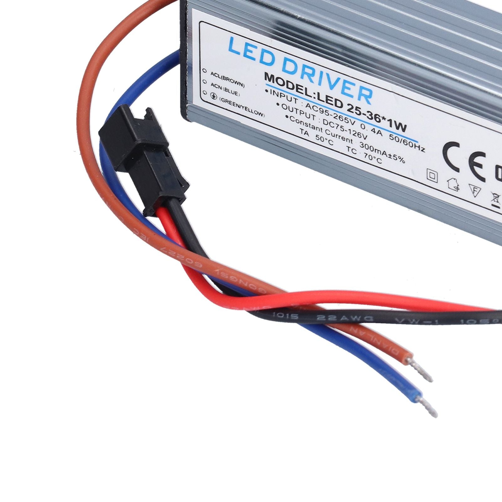 LED Driver Light Transformer DIY Lamp Driving Power Supply AC95-265V DC75-126V 25-36x1W 300mA V1294-YM0523-3119210261011