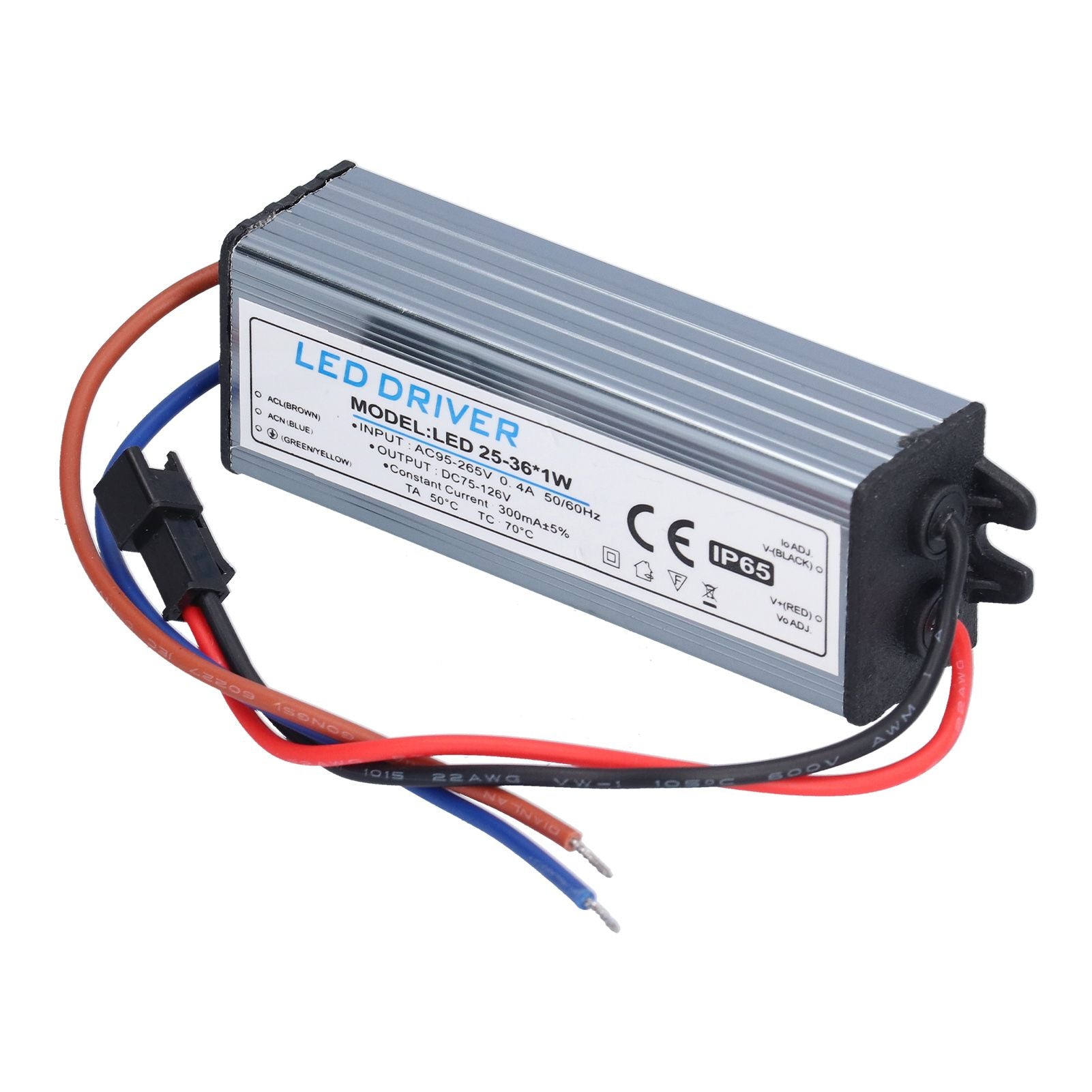 LED Driver Light Transformer DIY Lamp Driving Power Supply AC95-265V DC75-126V 25-36x1W 300mA V1294-YM0523-3119210261011