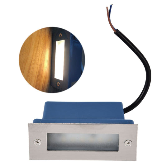 Step Lights Waterproof Stainless Steel Rectangle Landscape Staircase Lights for Indoor Outdoor 110-220V V1294-YM0523-3119210261711