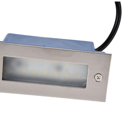 Step Lights Waterproof Stainless Steel Rectangle Landscape Staircase Lights for Indoor Outdoor 110-220V V1294-YM0523-3119210261711
