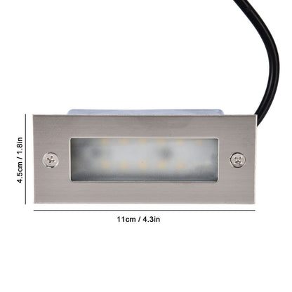 Step Lights Waterproof Stainless Steel Rectangle Landscape Staircase Lights for Indoor Outdoor 110-220V V1294-YM0523-3119210261711