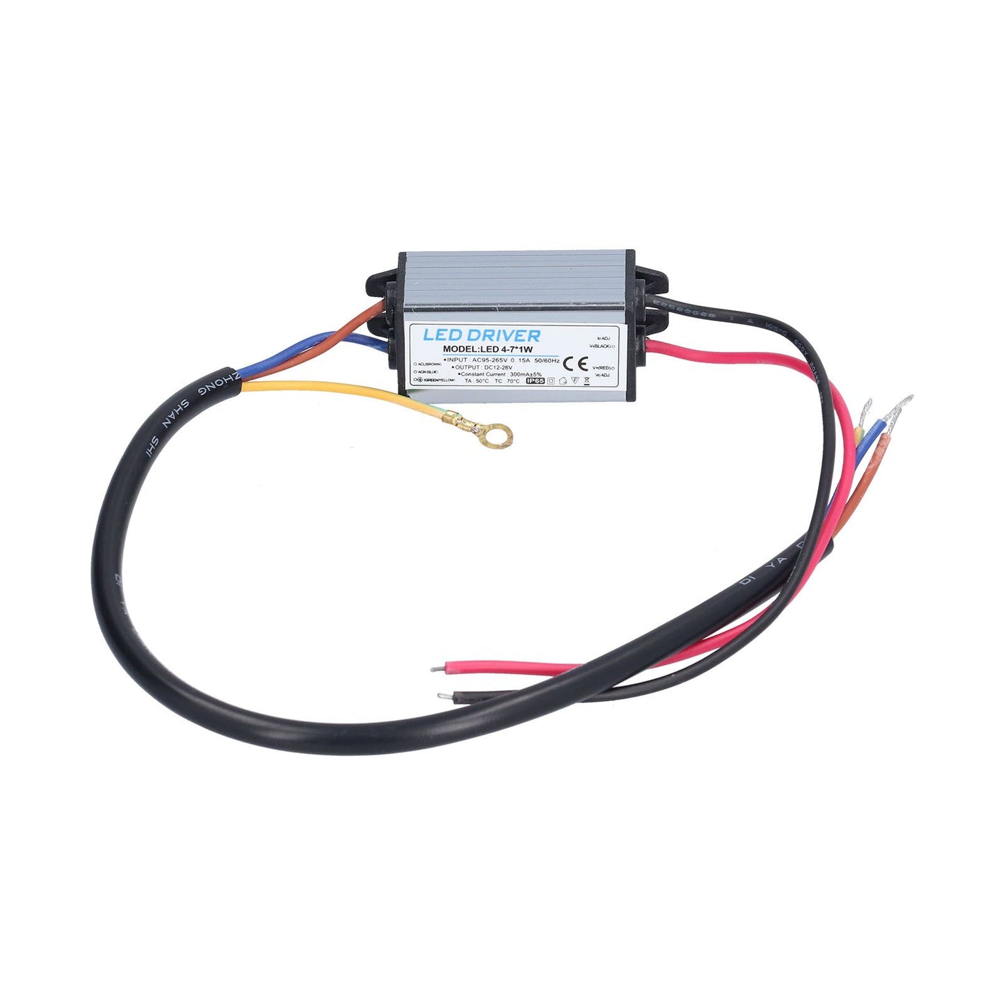 LED Driver AC 95-265V to DC 12-26V 300mA Power Supply Lighting Transformer IP65 Protection V1294-YM0523-3119210262011