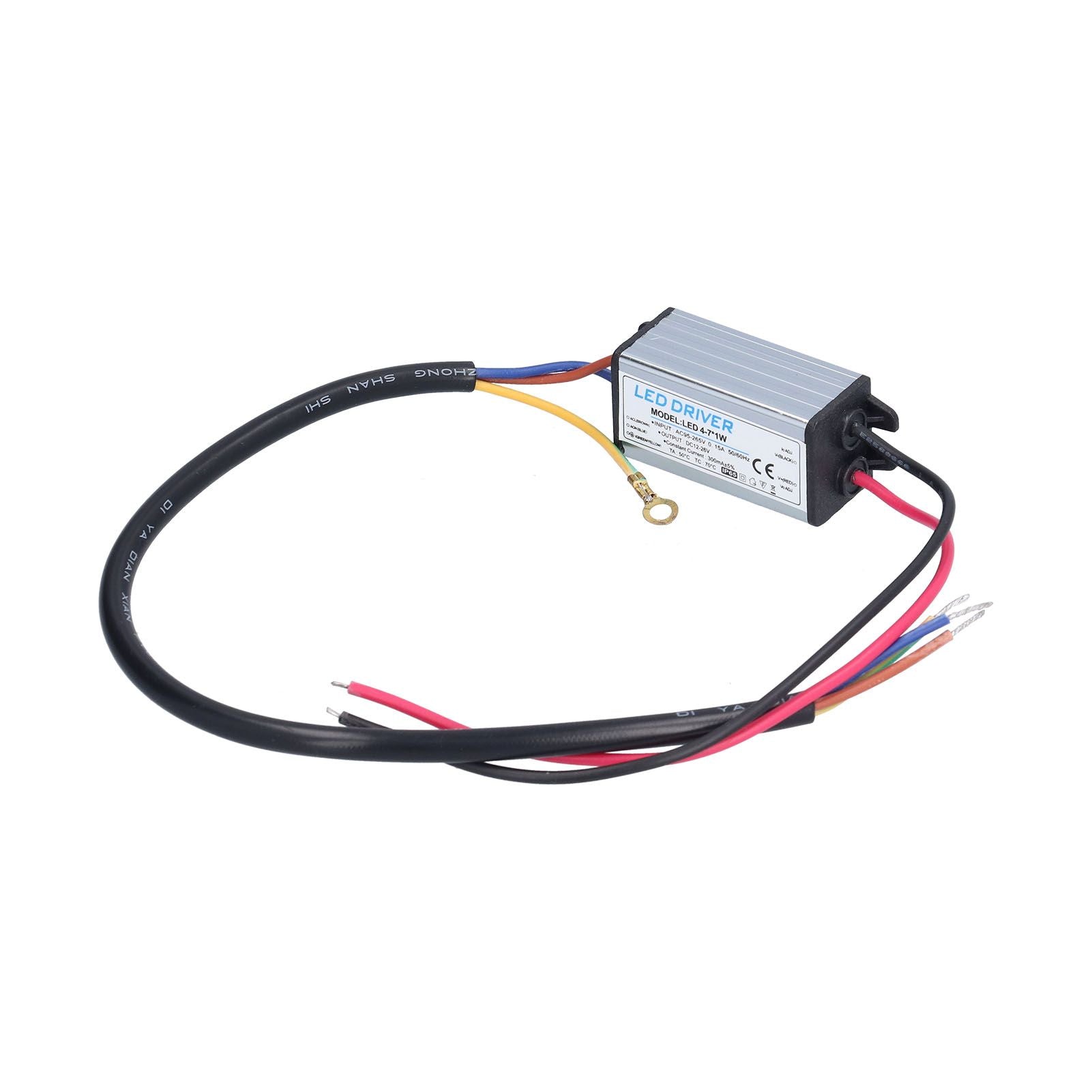 LED Driver AC 95-265V to DC 12-26V 300mA Power Supply Lighting Transformer IP65 Protection V1294-YM0523-3119210262011