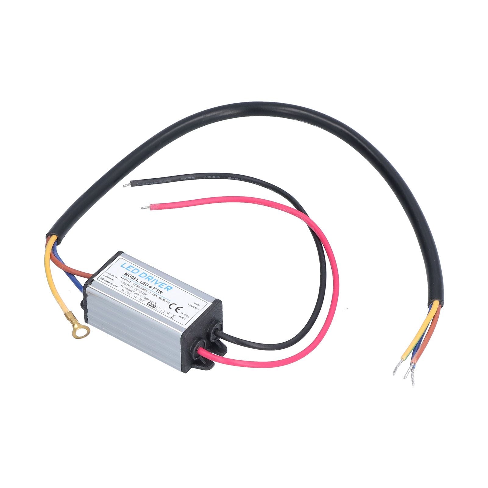 LED Driver AC 95-265V to DC 12-26V 300mA Power Supply Lighting Transformer IP65 Protection V1294-YM0523-3119210262011