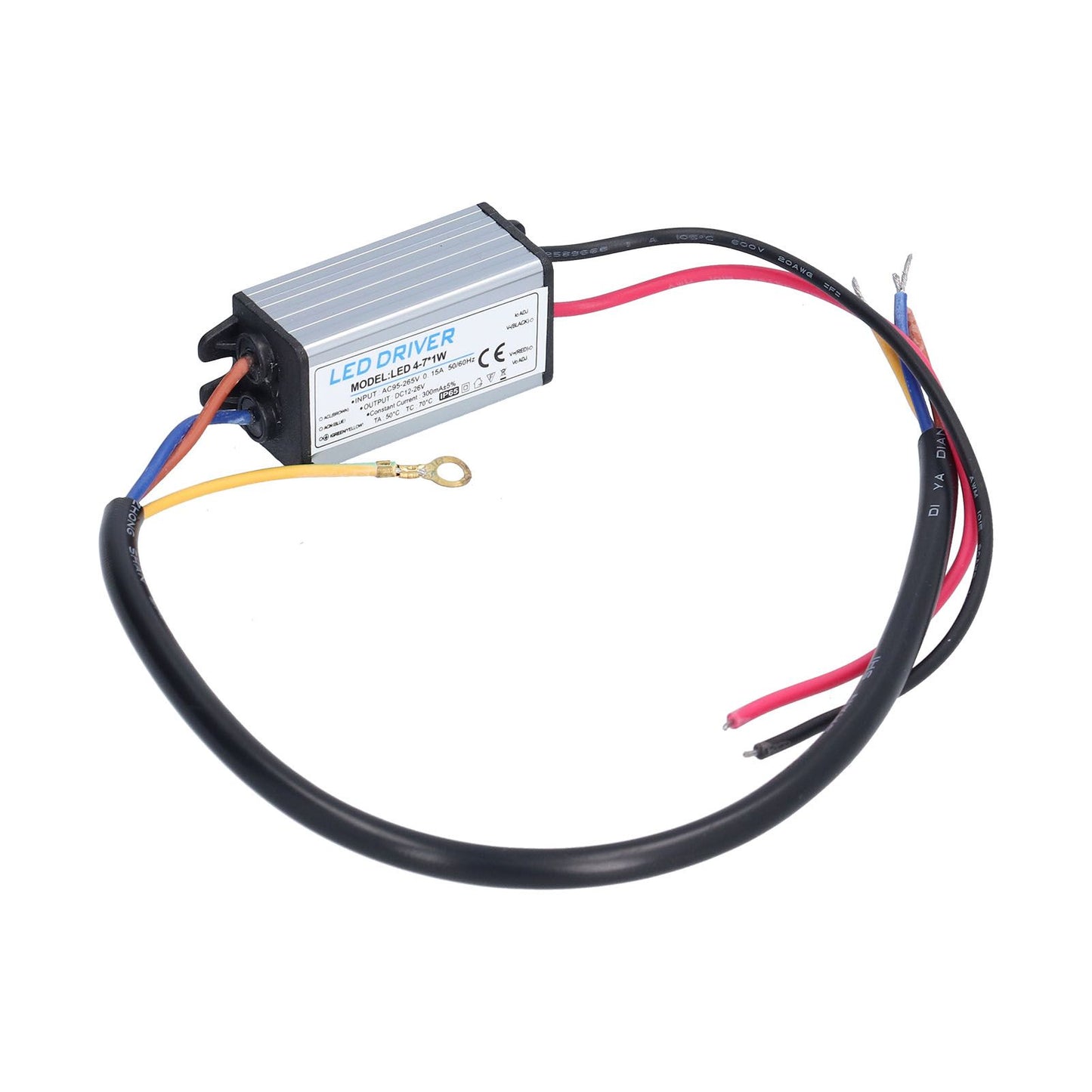 LED Driver AC 95-265V to DC 12-26V 300mA Power Supply Lighting Transformer IP65 Protection V1294-YM0523-3119210262011