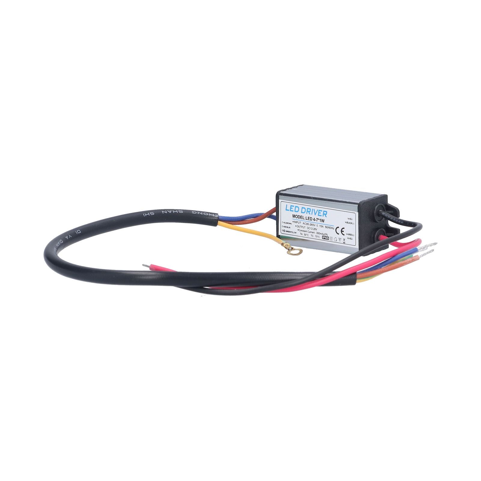 LED Driver AC 95-265V to DC 12-26V 300mA Power Supply Lighting Transformer IP65 Protection V1294-YM0523-3119210262011