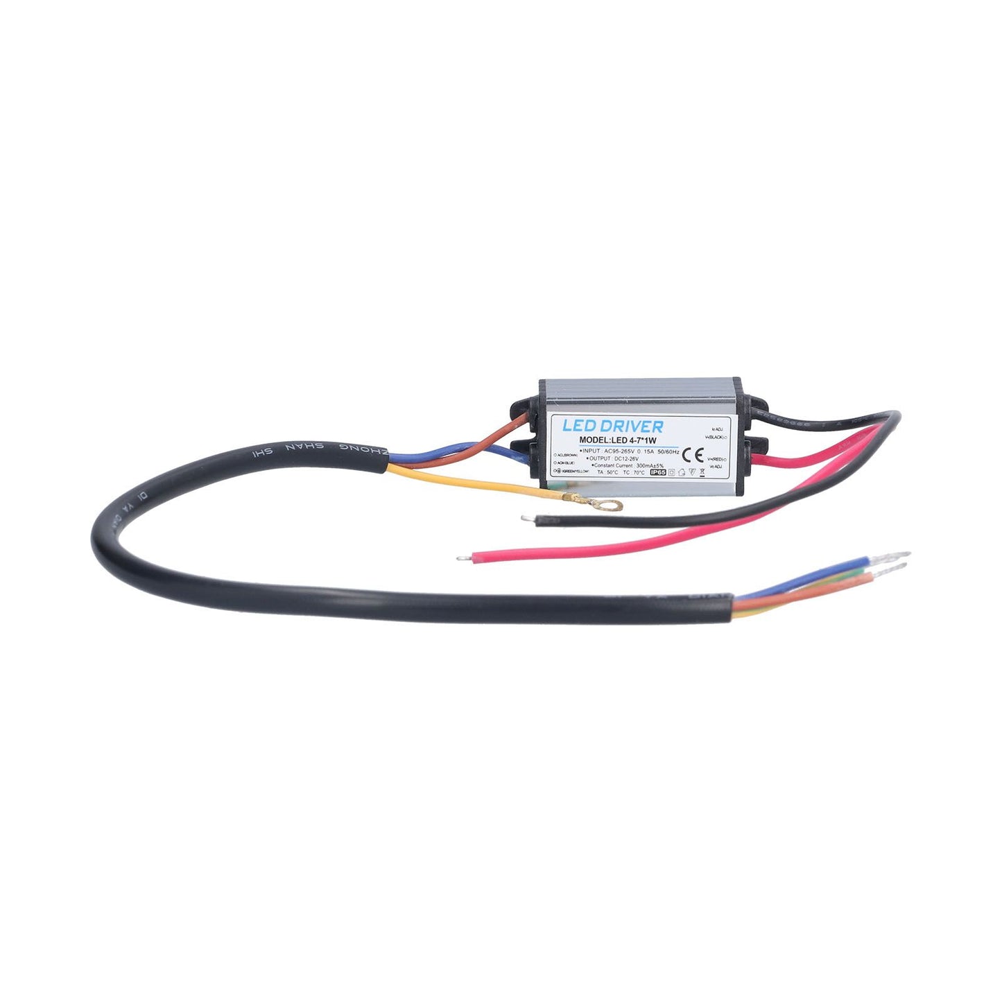 LED Driver AC 95-265V to DC 12-26V 300mA Power Supply Lighting Transformer IP65 Protection V1294-YM0523-3119210262011