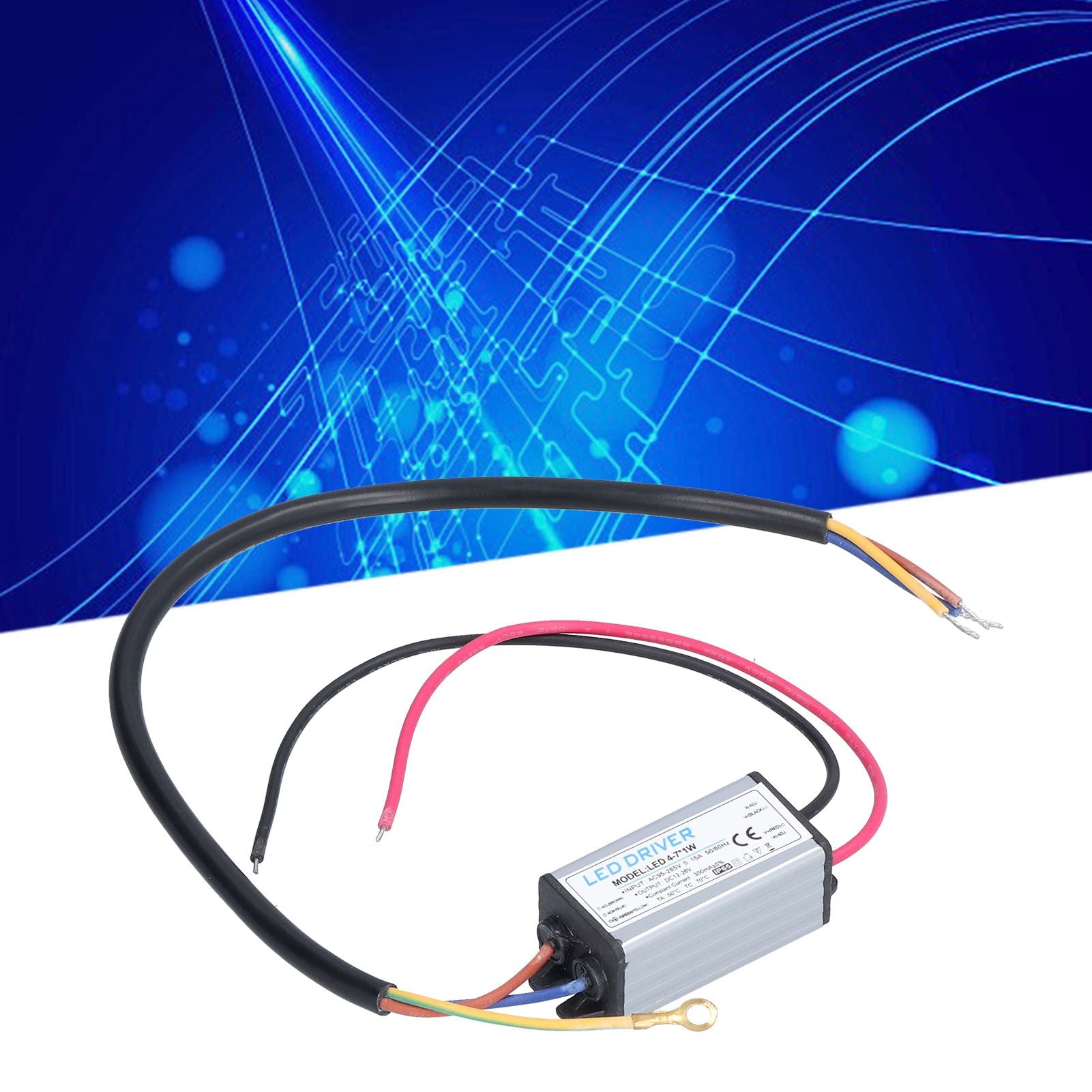 LED Driver AC 95-265V to DC 12-26V 300mA Power Supply Lighting Transformer IP65 Protection V1294-YM0523-3119210262011