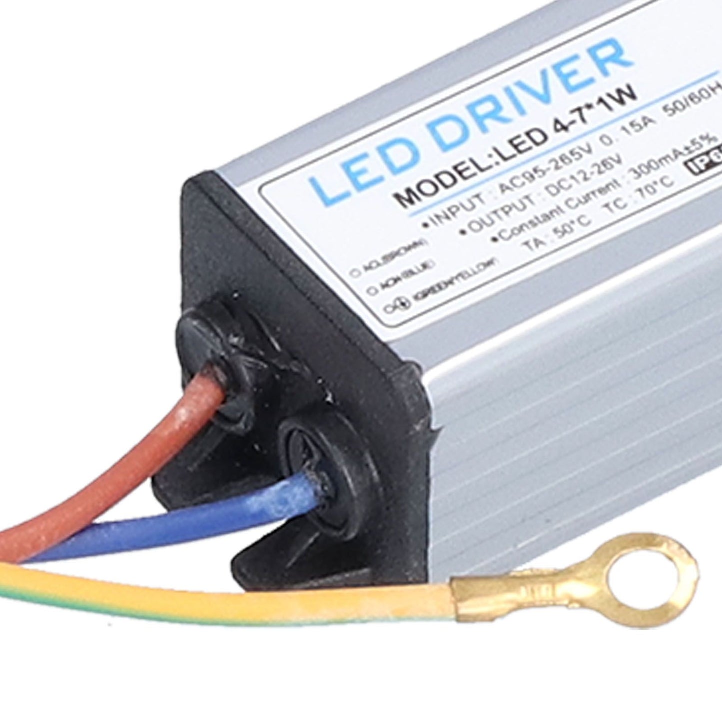 LED Driver AC 95-265V to DC 12-26V 300mA Power Supply Lighting Transformer IP65 Protection V1294-YM0523-3119210262011