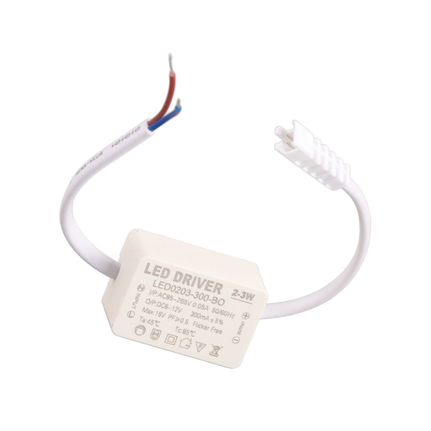 LED Driver Constant Current 300mA High Power AC 85-265V Output 6-12V DC Connector for LED Lamp Products V1294-YM0523-3119210262611