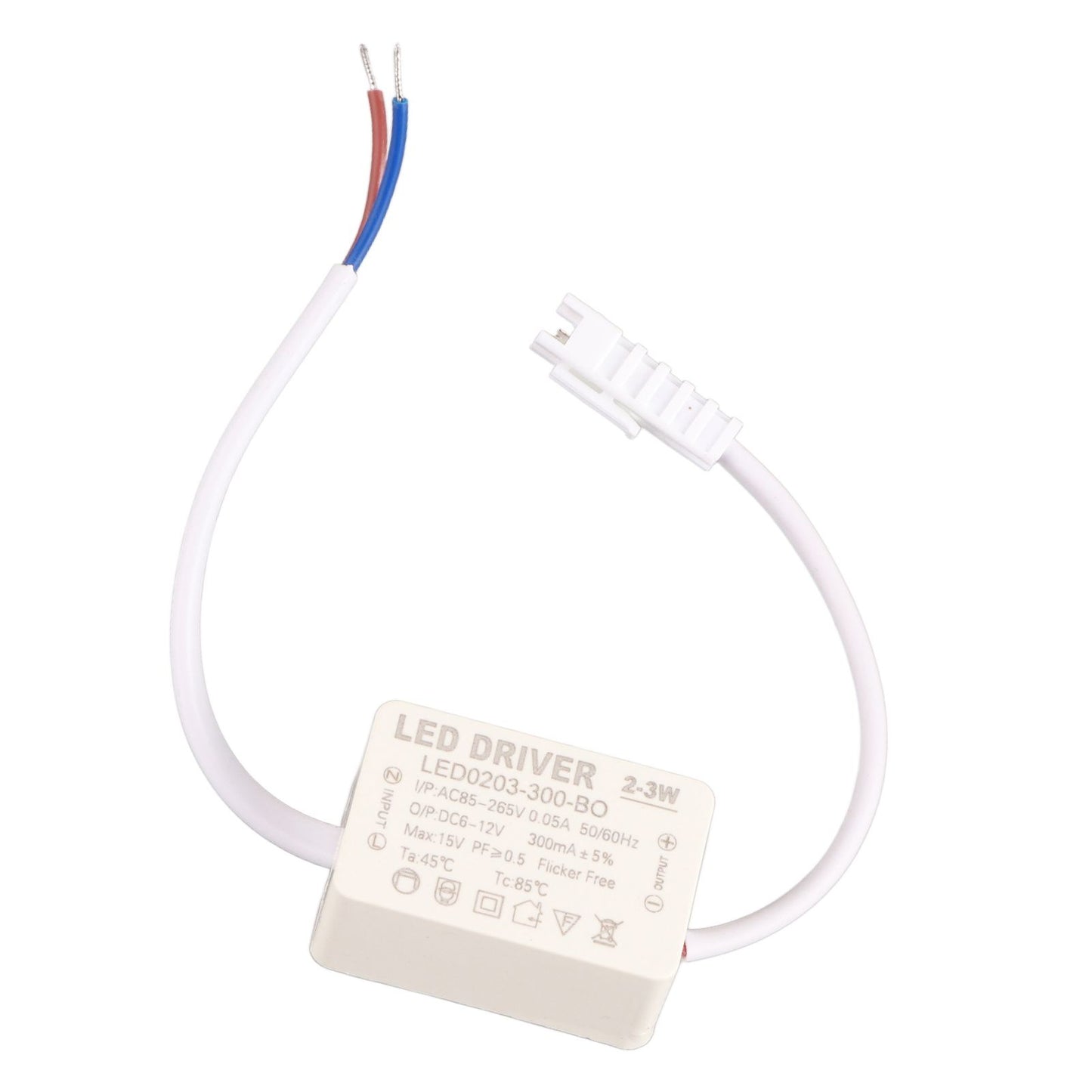 LED Driver Constant Current 300mA High Power AC 85-265V Output 6-12V DC Connector for LED Lamp Products V1294-YM0523-3119210262611