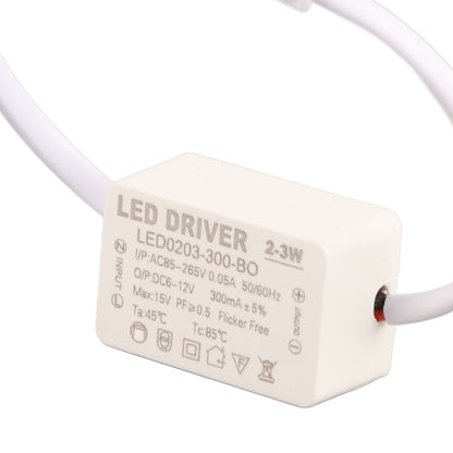 LED Driver Constant Current 300mA High Power AC 85-265V Output 6-12V DC Connector for LED Lamp Products V1294-YM0523-3119210262611