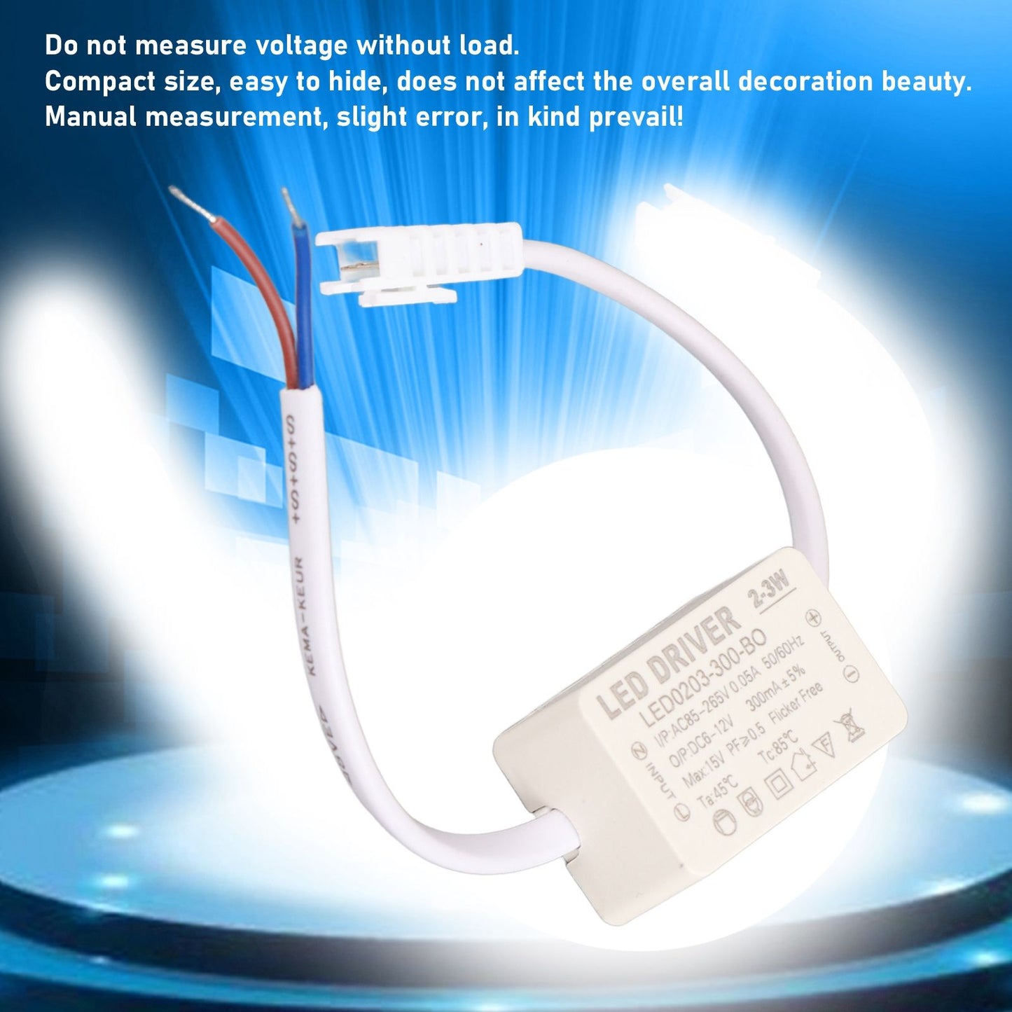 LED Driver Constant Current 300mA High Power AC 85-265V Output 6-12V DC Connector for LED Lamp Products V1294-YM0523-3119210262611