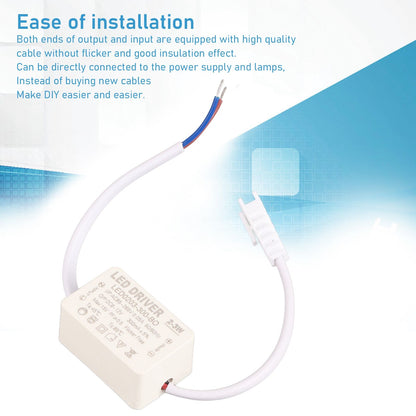 LED Driver Constant Current 300mA High Power AC 85-265V Output 6-12V DC Connector for LED Lamp Products V1294-YM0523-3119210262611