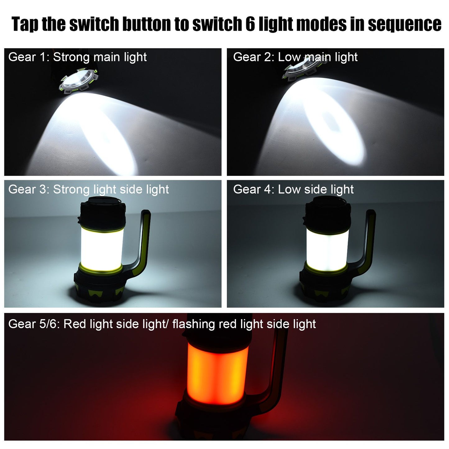 HC-261 Camping Light Multifunctional USB Rechargeable LED Camping Lantern with 6 Lighting Modes for Emergency V1294-YM0523-3119210263311