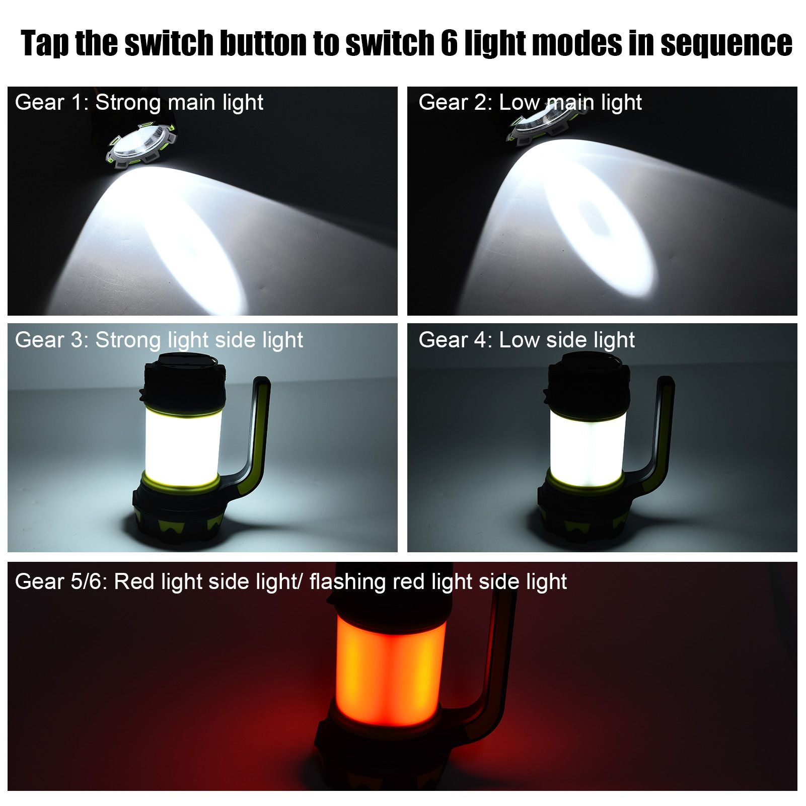 HC-261 Camping Light Multifunctional USB Rechargeable LED Camping Lantern with 6 Lighting Modes for Emergency V1294-YM0523-3119210263311