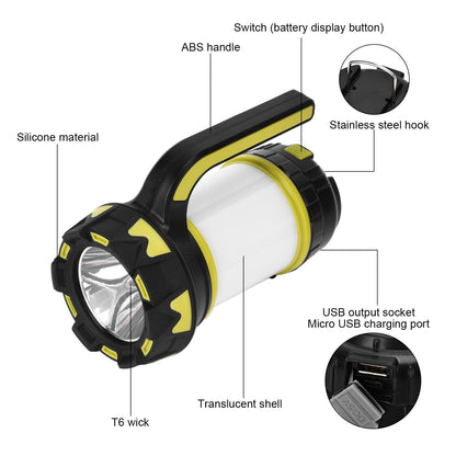 HC-261 Camping Light Multifunctional USB Rechargeable LED Camping Lantern with 6 Lighting Modes for Emergency V1294-YM0523-3119210263311