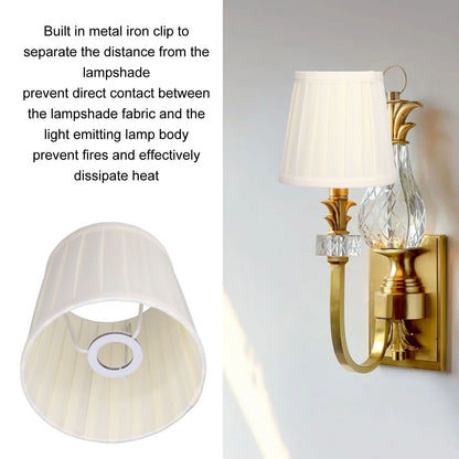 3Pcs Fabric Lampshade 6inx5.5inx4in Safe Exquisite High Light Transmittance Chandelier Lamp Shades V1294-YM0523-3119210264511