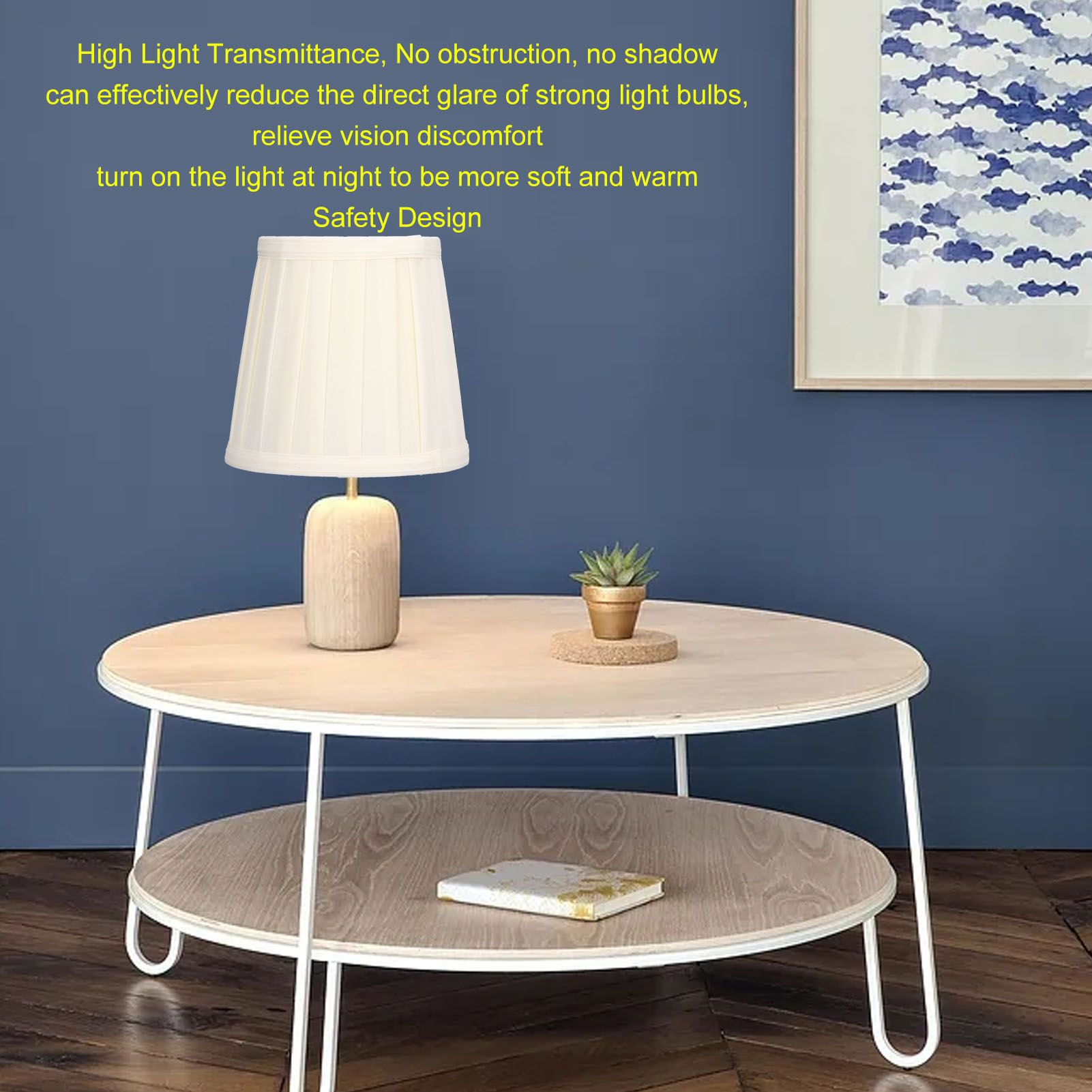 3Pcs Fabric Lampshade 6inx5.5inx4in Safe Exquisite High Light Transmittance Chandelier Lamp Shades V1294-YM0523-3119210264511