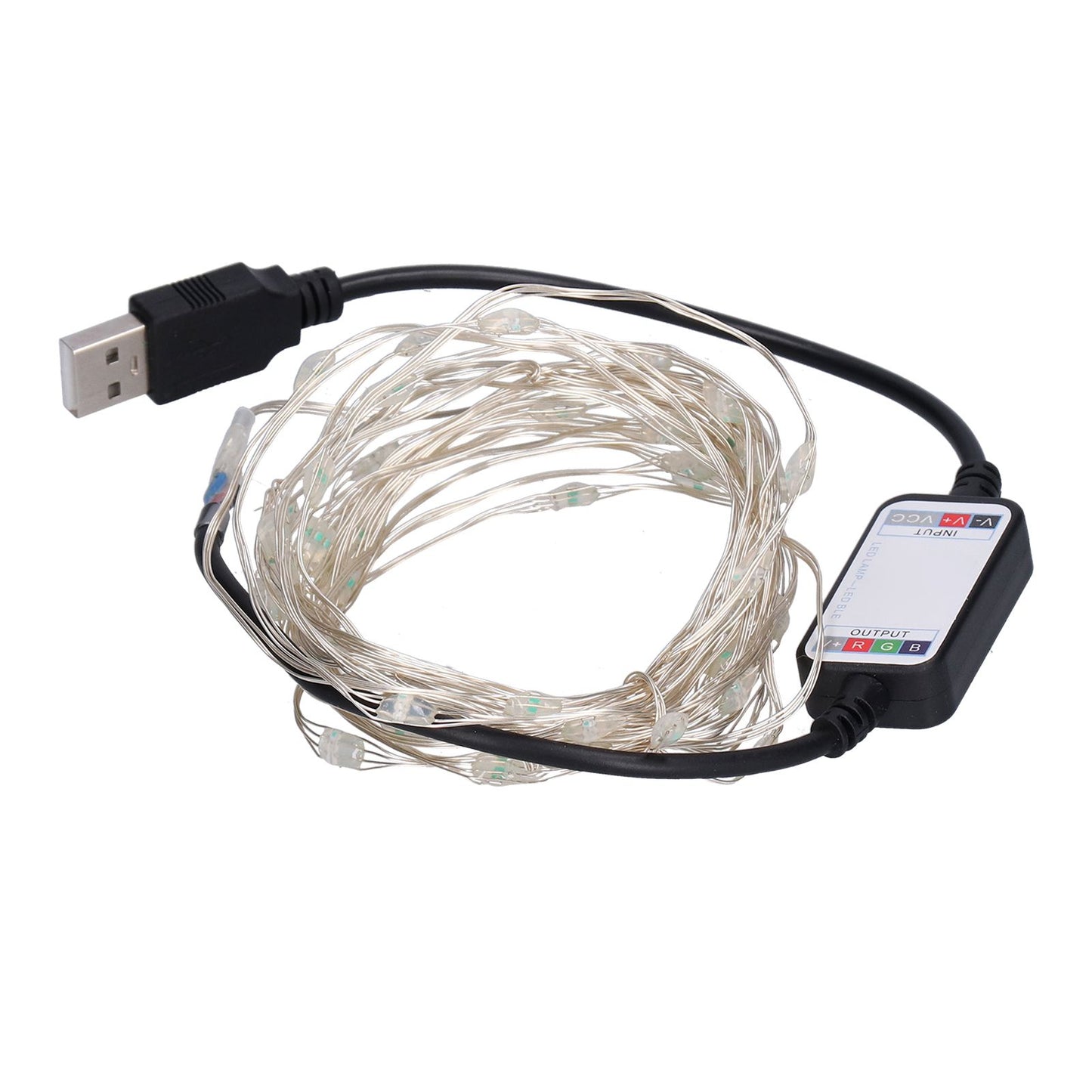 String Lights USB LED Colorful RGB Waterproof Copper Wire Music Light String Christmas Decoration Light5m 50 V1294-YM0523-3119210265211