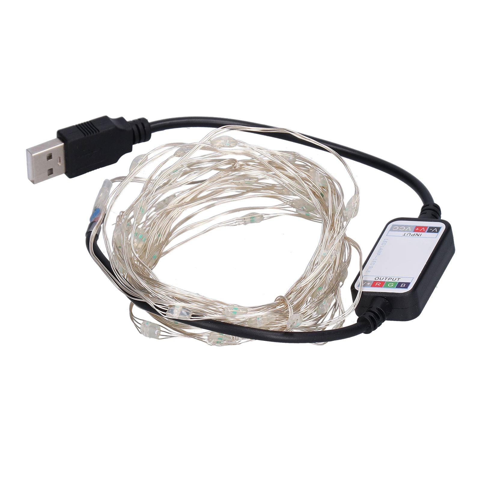 String Lights USB LED Colorful RGB Waterproof Copper Wire Music Light String Christmas Decoration Light5m 50 V1294-YM0523-3119210265211