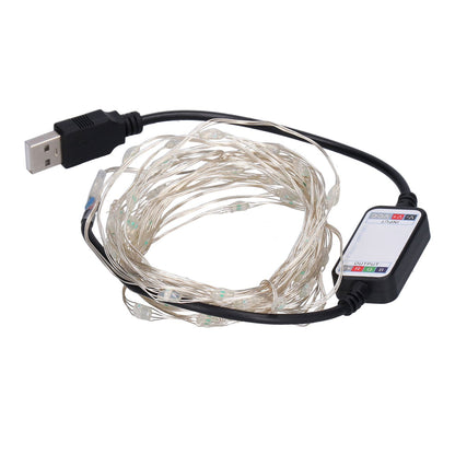 String Lights USB LED Colorful RGB Waterproof Copper Wire Music Light String Christmas Decoration Light5m 50 V1294-YM0523-3119210265211