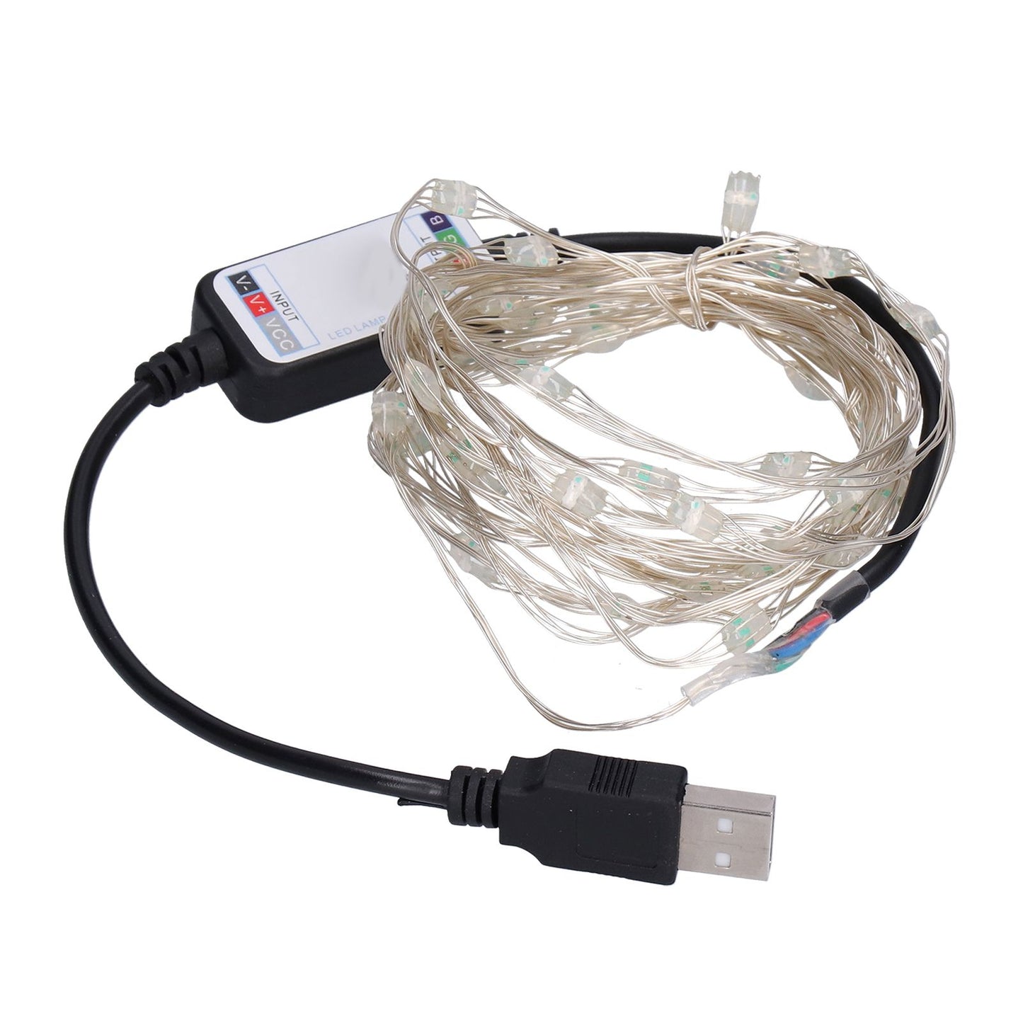 String Lights USB LED Colorful RGB Waterproof Copper Wire Music Light String Christmas Decoration Light5m 50 V1294-YM0523-3119210265211