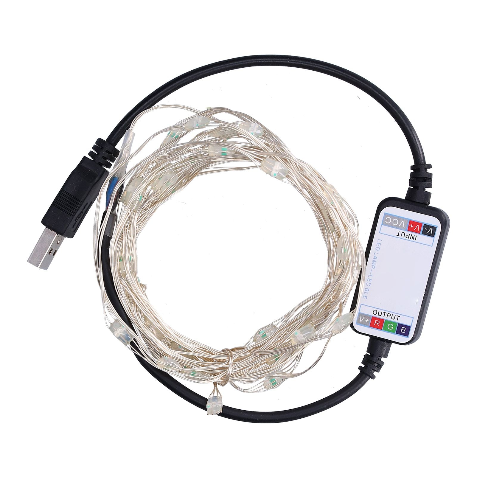 String Lights USB LED Colorful RGB Waterproof Copper Wire Music Light String Christmas Decoration Light5m 50 V1294-YM0523-3119210265211
