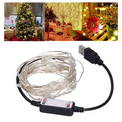 String Lights USB LED Colorful RGB Waterproof Copper Wire Music Light String Christmas Decoration Light5m 50 V1294-YM0523-3119210265211