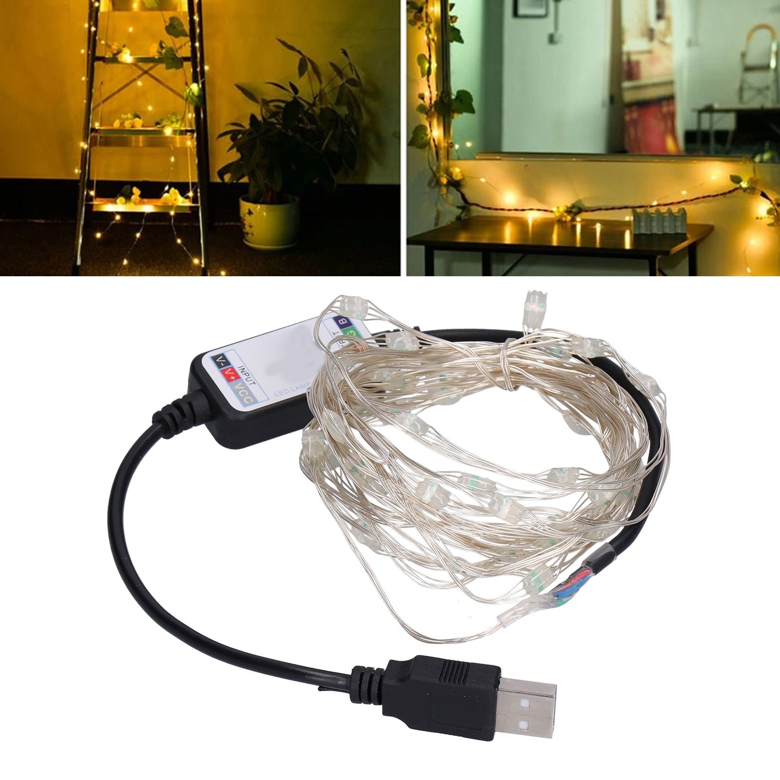 String Lights USB LED Colorful RGB Waterproof Copper Wire Music Light String Christmas Decoration Light5m 50 V1294-YM0523-3119210265211