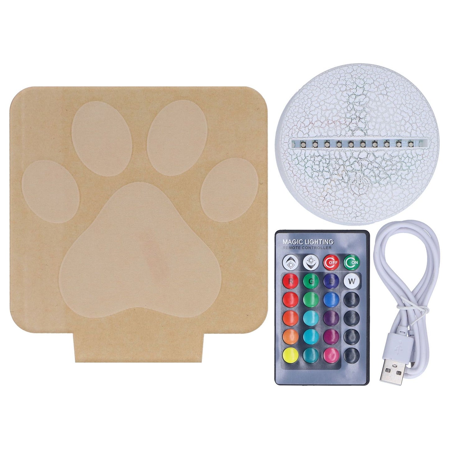 LED Night Light 16 Colors Four Lighting Modes Remote Control 3 Dimensions Little Feet Night Light for Kids V1294-YM0523-3119210265811