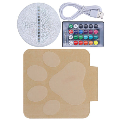 LED Night Light 16 Colors Four Lighting Modes Remote Control 3 Dimensions Little Feet Night Light for Kids V1294-YM0523-3119210265811
