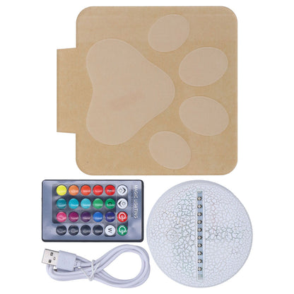 LED Night Light 16 Colors Four Lighting Modes Remote Control 3 Dimensions Little Feet Night Light for Kids V1294-YM0523-3119210265811