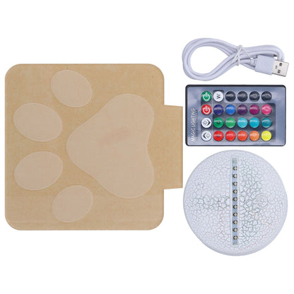 LED Night Light 16 Colors Four Lighting Modes Remote Control 3 Dimensions Little Feet Night Light for Kids V1294-YM0523-3119210265811