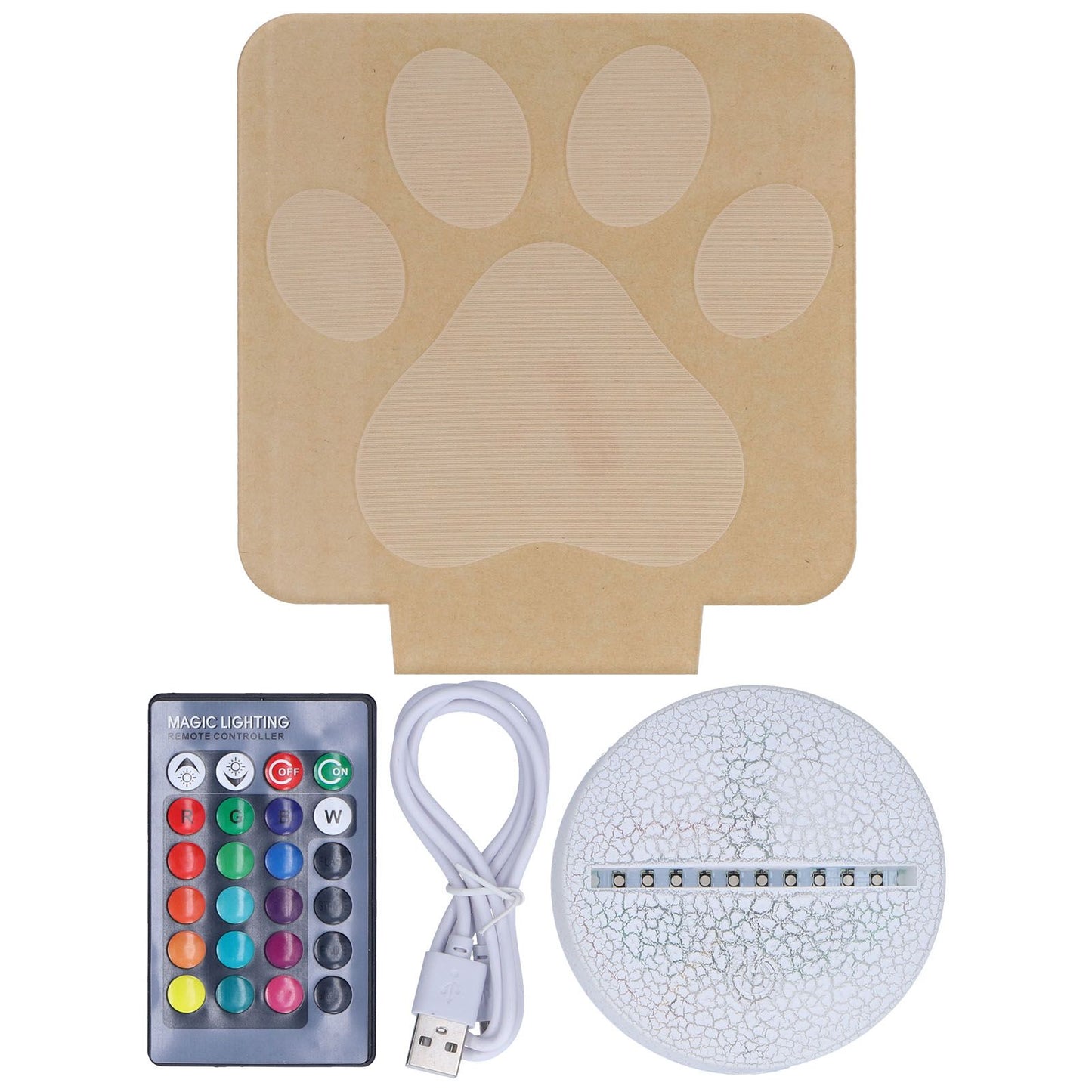 LED Night Light 16 Colors Four Lighting Modes Remote Control 3 Dimensions Little Feet Night Light for Kids V1294-YM0523-3119210265811