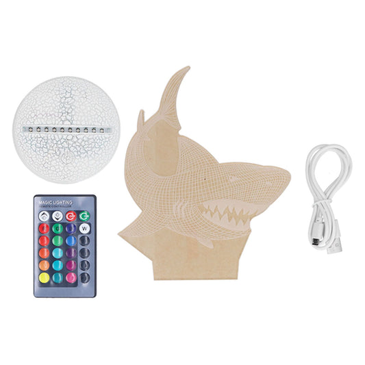 3D Ocean Animal Night Light 16 Color Changing 4 Conversion Modes 3D Touch Lamp for Kids Living Bed Room Gifts V1294-YM0523-3119210265911