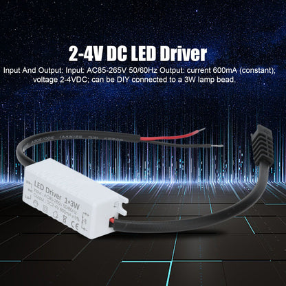 LED Driver AC 85-265V to 2-4V DC Power Supply Transformer Adapter for LED Strip Lighting V1294-YM0523-3119210266011