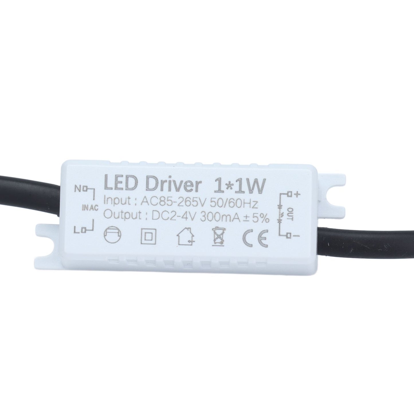 LED Driver 1x1W Power Supply Transformer Adapter AC85-265V to 2-4VDC LED Power Driver for LED Light Computer V1294-YM0523-3119210266211