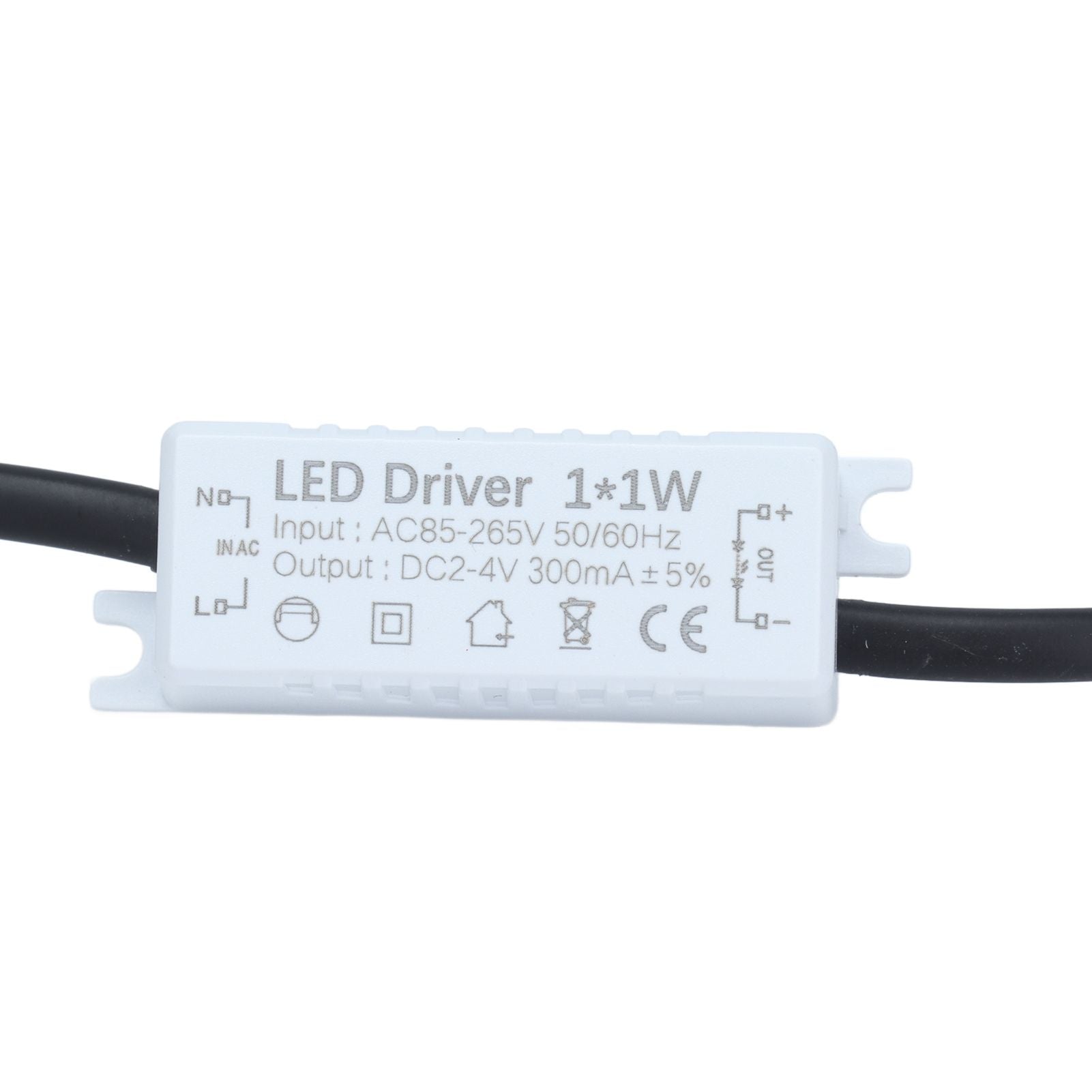 LED Driver 1x1W Power Supply Transformer Adapter AC85-265V to 2-4VDC LED Power Driver for LED Light Computer V1294-YM0523-3119210266211