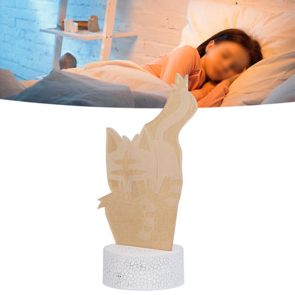 3D Night Light Touch Remote Control RGB 16 Color 4 Modes Adjustable 10LED USB Charging V1294-YM0523-3119210266811