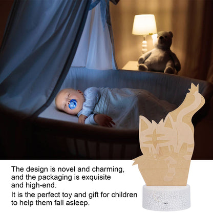 3D Night Light Touch Remote Control RGB 16 Color 4 Modes Adjustable 10LED USB Charging V1294-YM0523-3119210266811