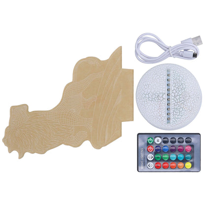 3D Night Light Dimmable 3D Illusion Lamp with 16 Color Changes Remote Control Smart Touch for Kids V1294-YM0523-3119210267011