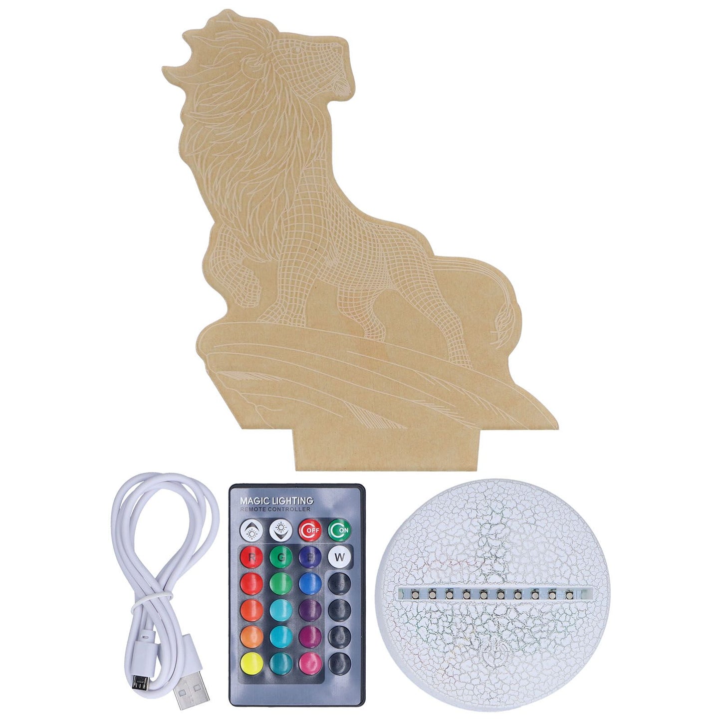 3D Night Light Dimmable 3D Illusion Lamp with 16 Color Changes Remote Control Smart Touch for Kids V1294-YM0523-3119210267011