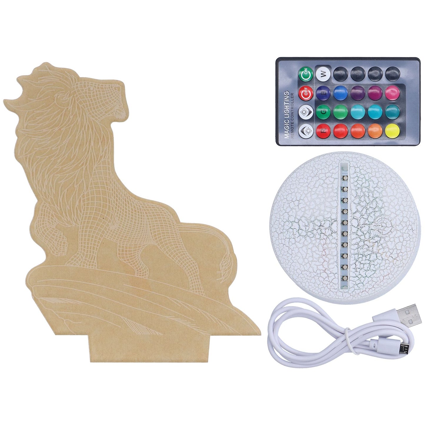 3D Night Light Dimmable 3D Illusion Lamp with 16 Color Changes Remote Control Smart Touch for Kids V1294-YM0523-3119210267011